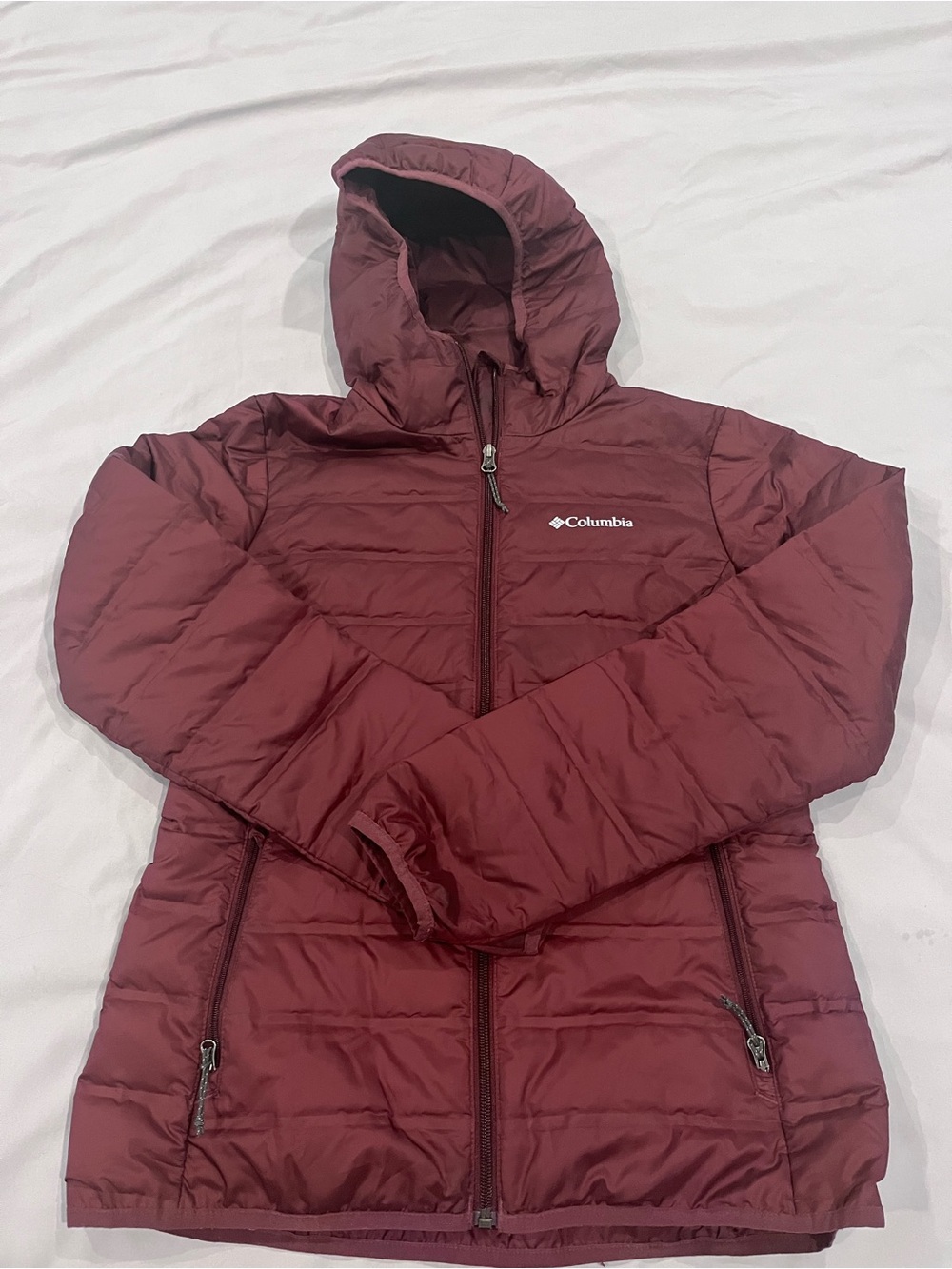 Columbia Women's Hooded Puffer Jacket - Maroon